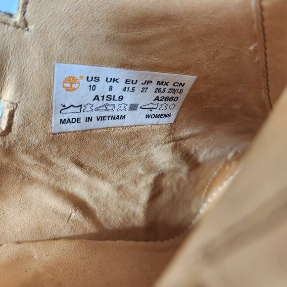 TIMBERLAND Marge Suede Slingback Bootie Taupe Gray Leather Block Heel Size 10. - Picture 16 of 16